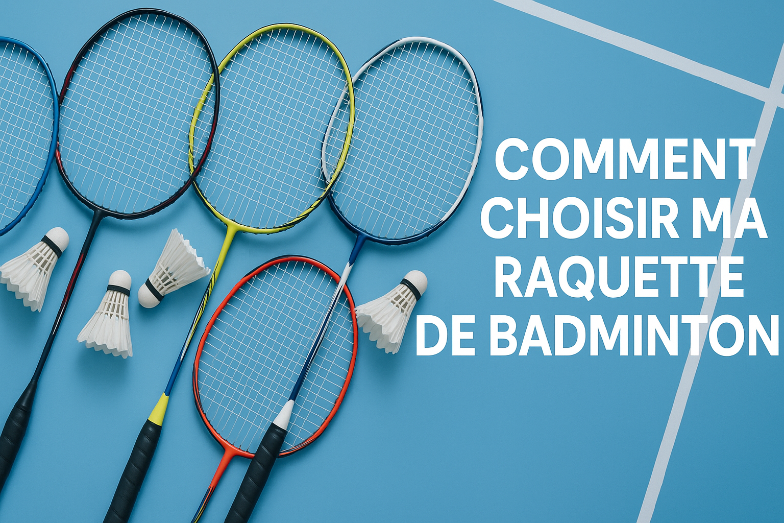 Bannière pour guide de choix de raquette de badminton