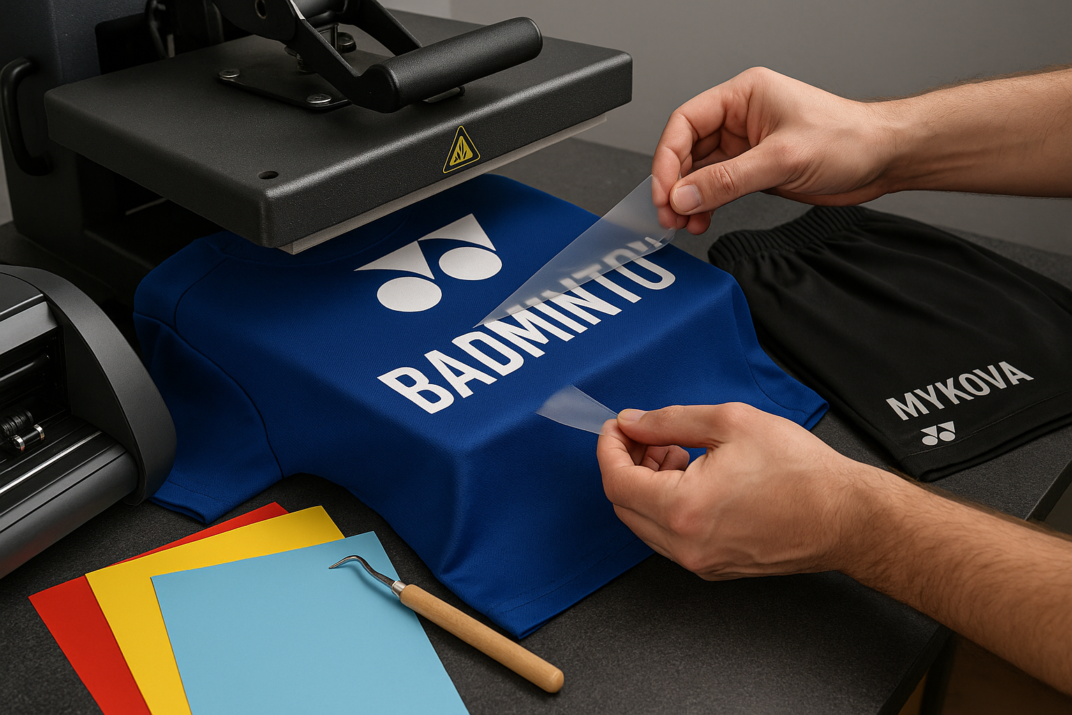 Bannière réaliste flocage badminton