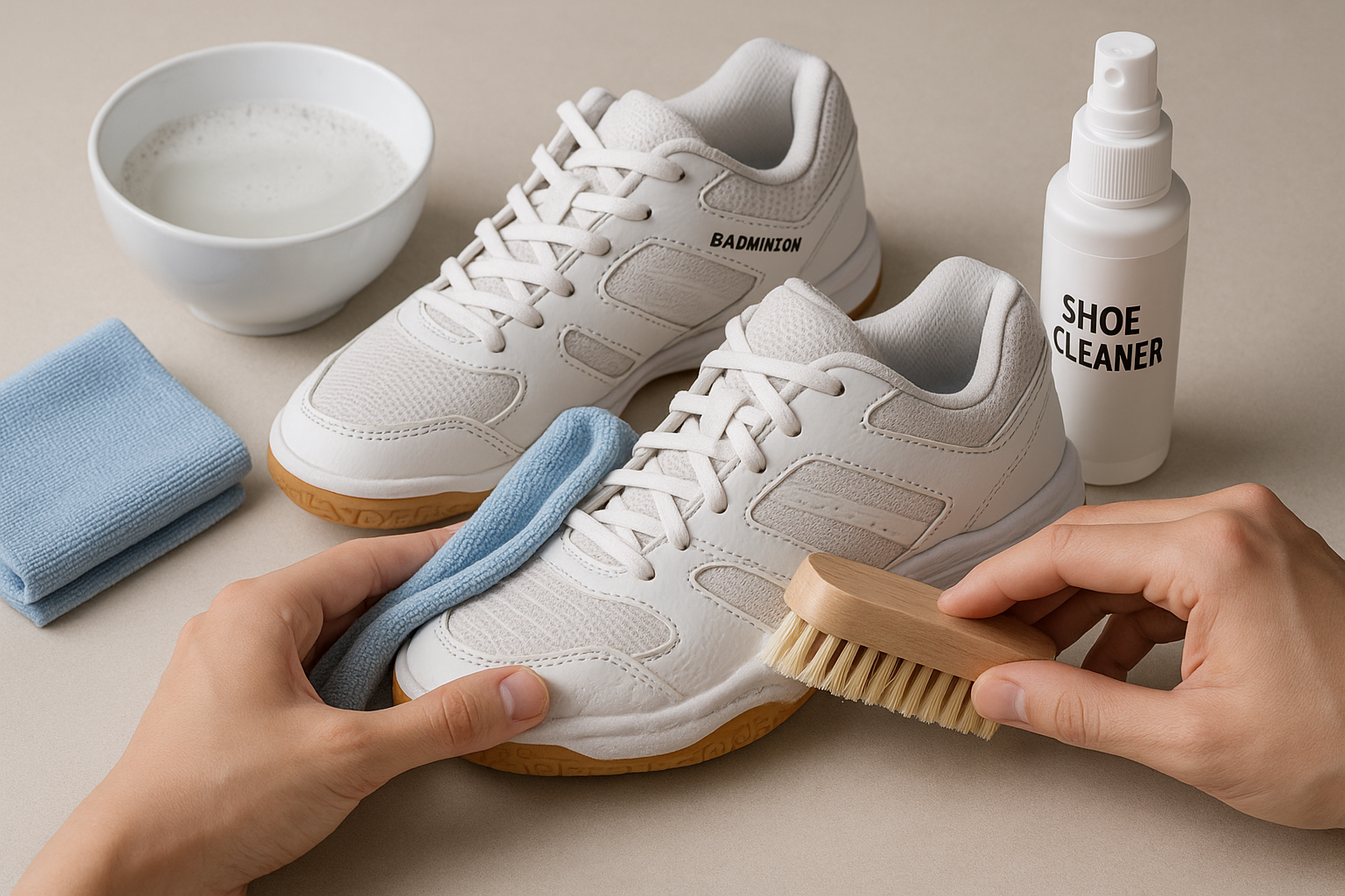 Entretien chaussures de badminton