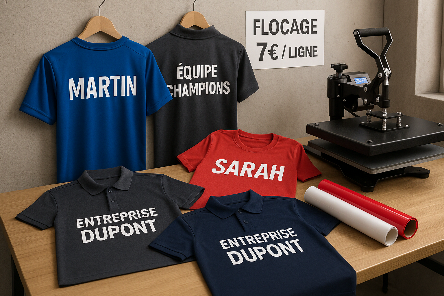 Personnalisation de noms par flocage