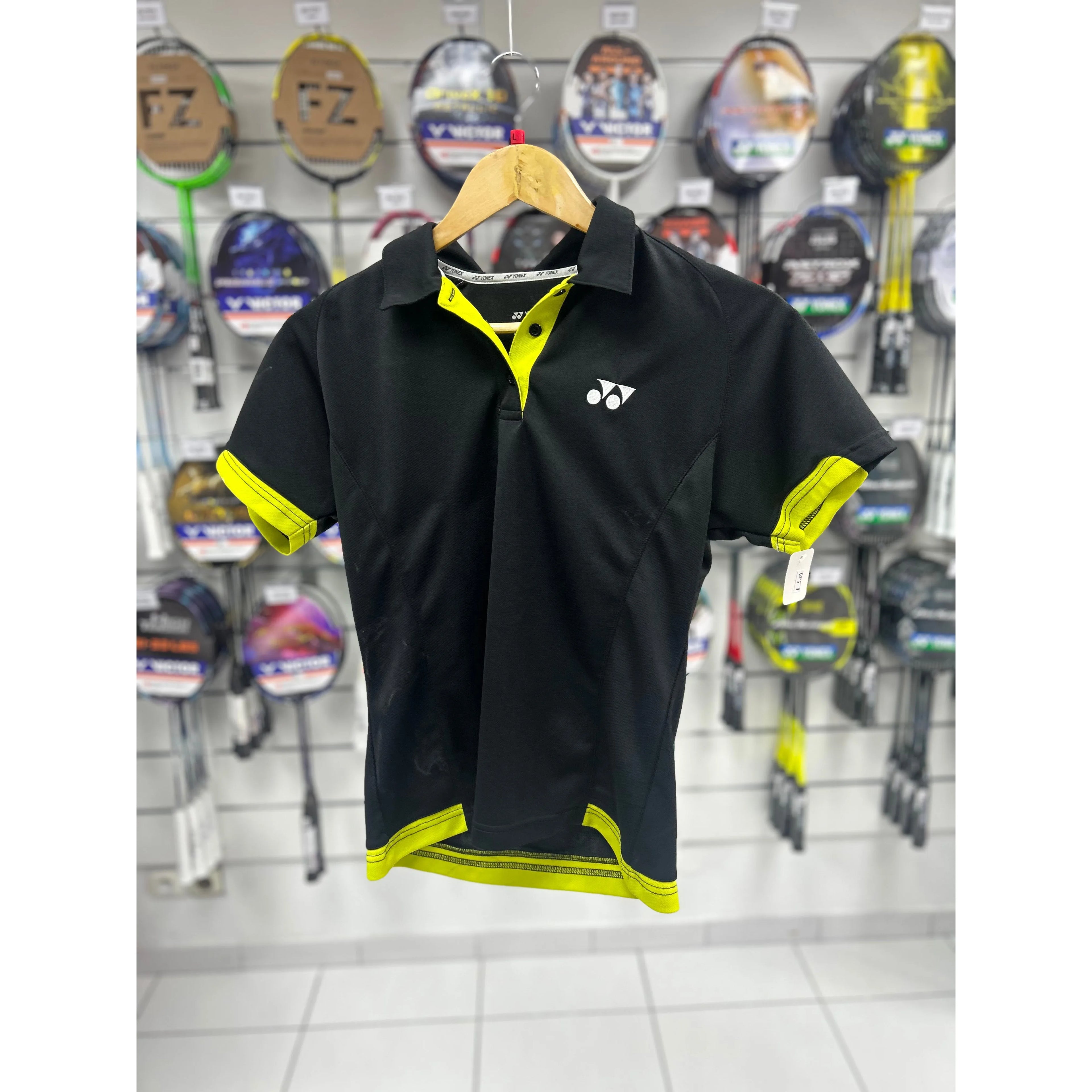 Polo Yonex Noir/Jaune ♻️