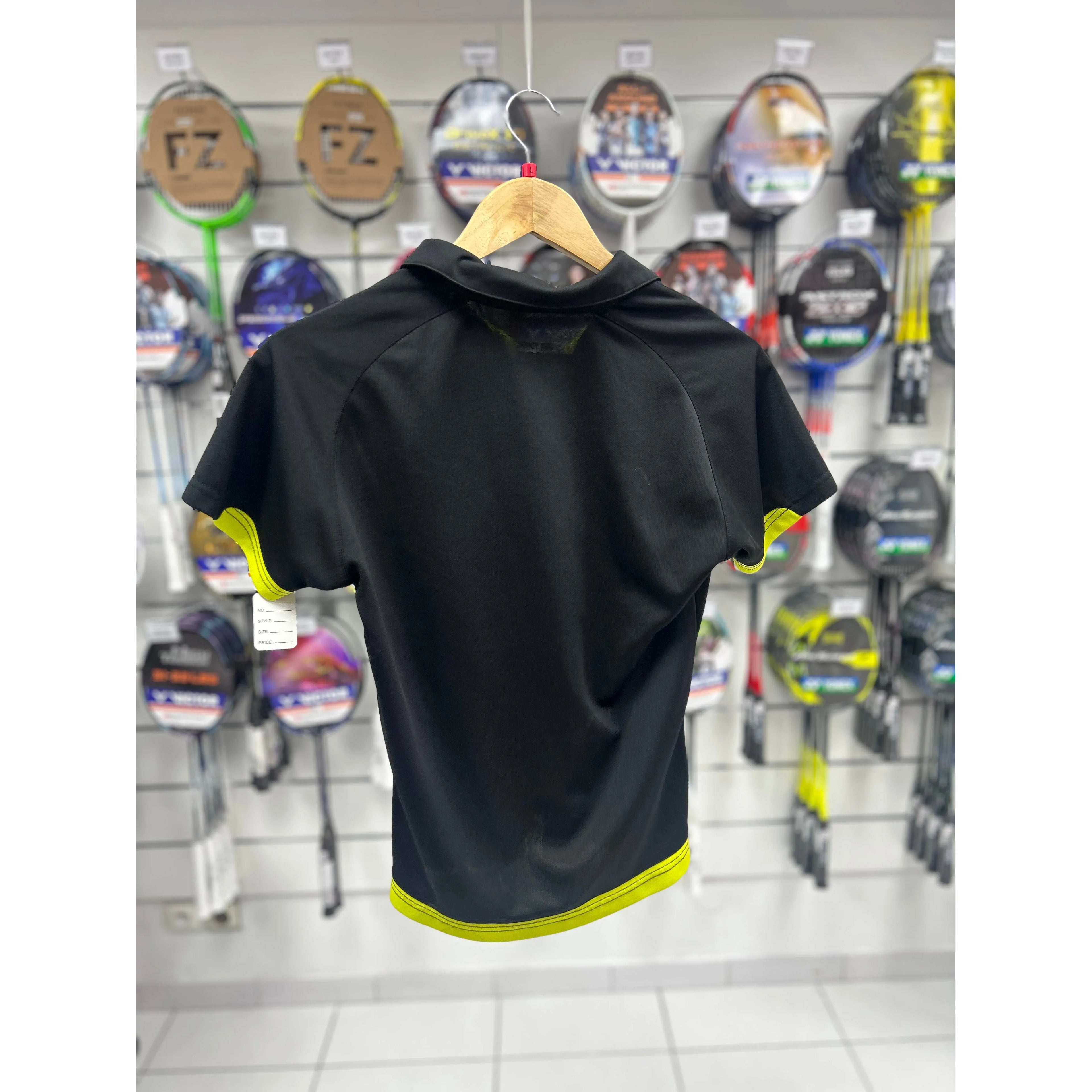Polo Yonex Noir/Jaune ♻️