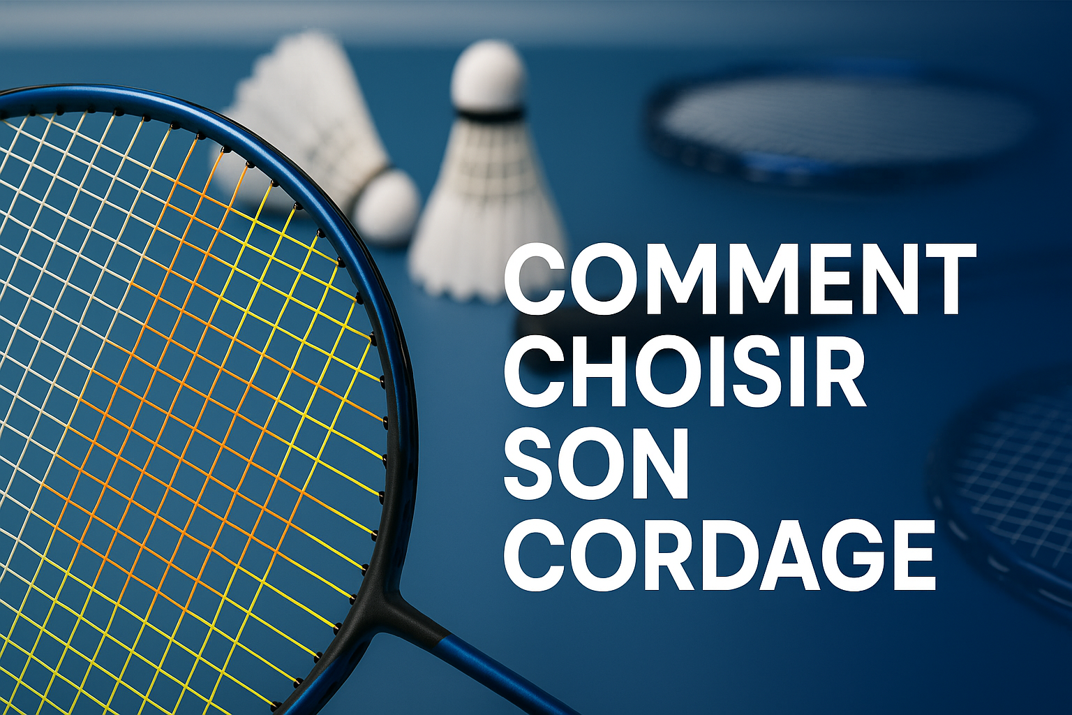 Bannière pour guide de choix de cordage de badminton